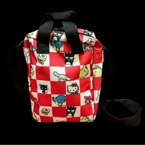Hello Kitty and friends Red and White Checkered Character Print Backpack